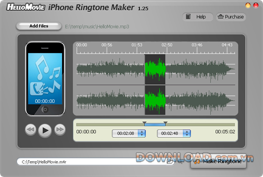 HelloMovie iPhone Ringtone Maker 