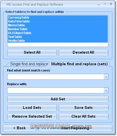 MS Access Find and Replace Software