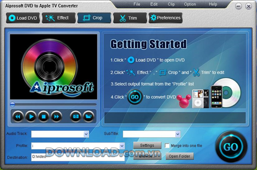 Aiprosoft DVD to Apple TV Converter