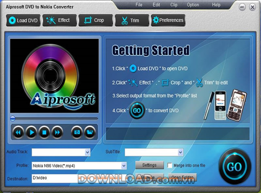 Aiprosoft DVD to Nokia Converter