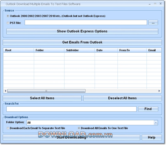 Outlook Download Multiple Emails To Text Files Software