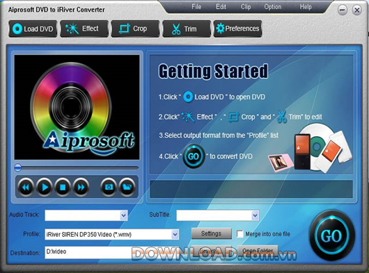 Aiprosoft DVD to iRiver Converter