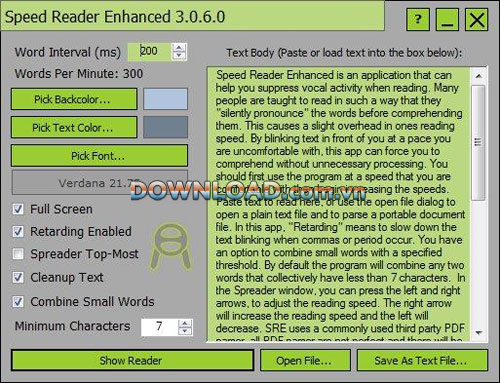 Speed Reader Enhanced Portable