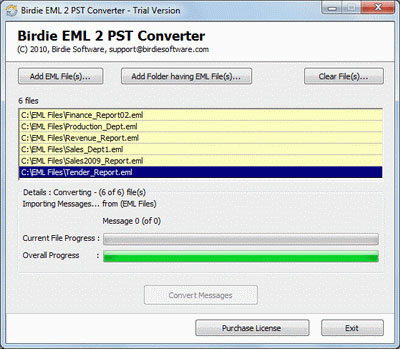 Birdie EML to PST Converter