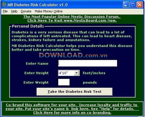 MB Diabetes Risk Calculator