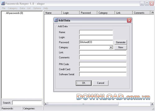 Passwords Keeper