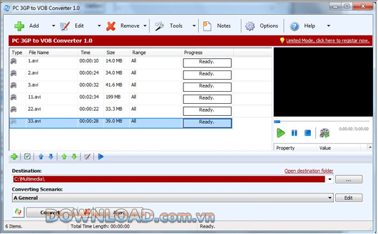 PC 3GP To VOB Converter