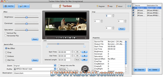 Tanbee Video Editor for Mac