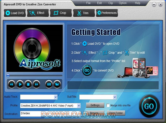 Aiprosoft DVD to Creative Zen Converter