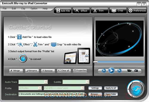 Emicsoft Blu-Ray to iPad Converter