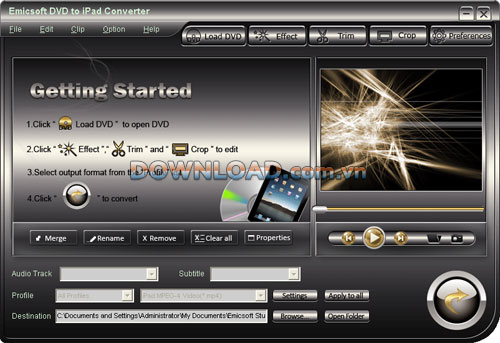 Emicsoft DVD to iPad Converter