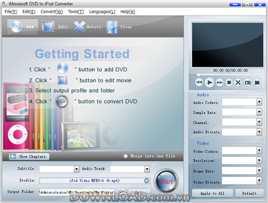 iMoviesoft DVD to iPod Converter