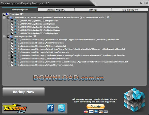 Registry Backup