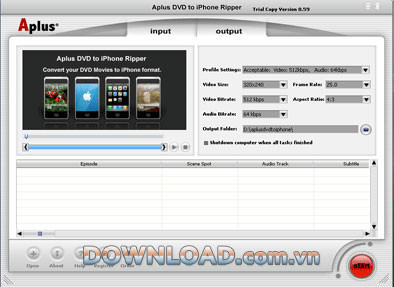 Aplus DVD to iPhone Ripper 