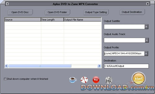 Aplus DVD to Zune mp4 Ripper