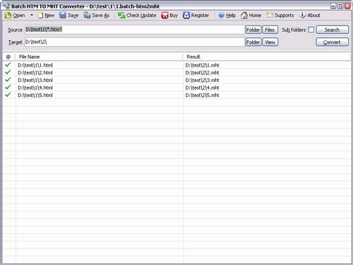 Batch HTML to MHT Converter
