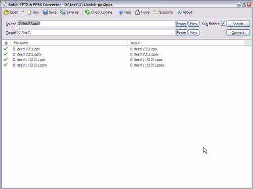 Batch PPTX to PPSX Converter