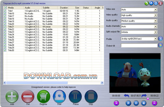 Tinysoar DVD to MP4 converter