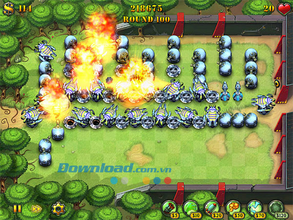 Bố trí các item thích hợp trong Fieldrunners