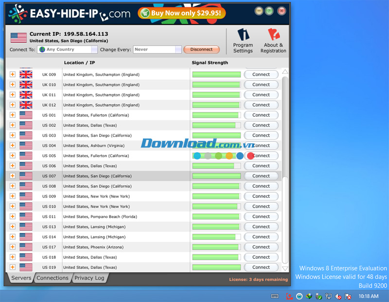 Sau khi fake ip