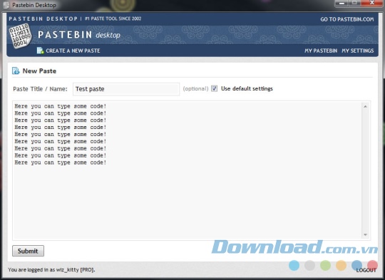 Pastebin Desktop