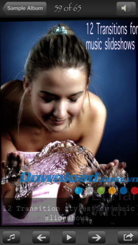 Chèn nhạc nền vào slide show ảnh