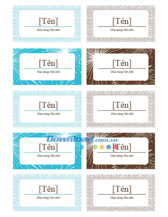 Thiệp địa điểm tiệc Năm Mới