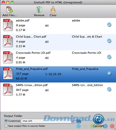 Chuyển đổi PDF sang HTML Enolsoft PDF to HTML for Mac