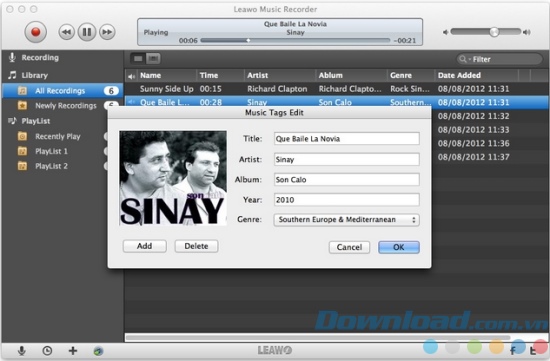 Leawo Music Recorder for Mac