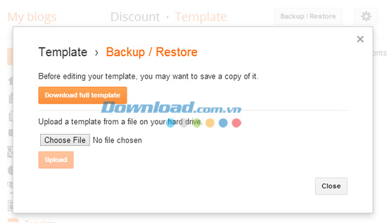 Cài đặt Template vào Blogger