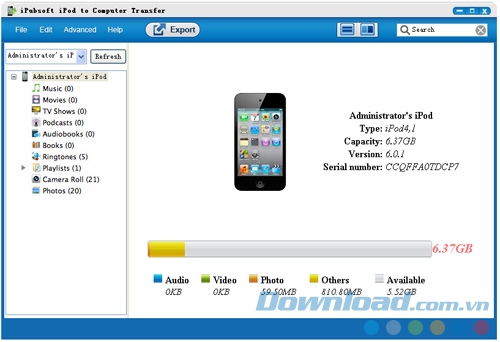 iPubsoft iPod to Computer Transfer