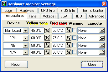 Giao diện cấu hình HMonitor
