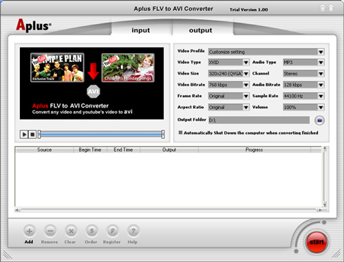 Aplus FLV to AVI Converter 