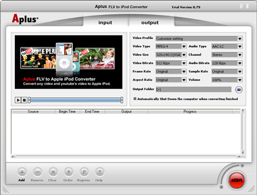 Aplus FLV to MOV Converter 