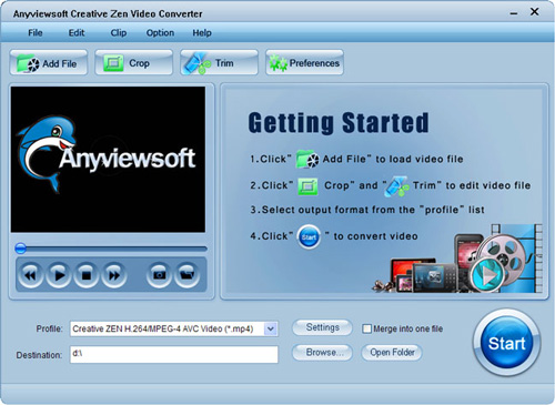 Anyviewsoft Creative Zen Video Converter