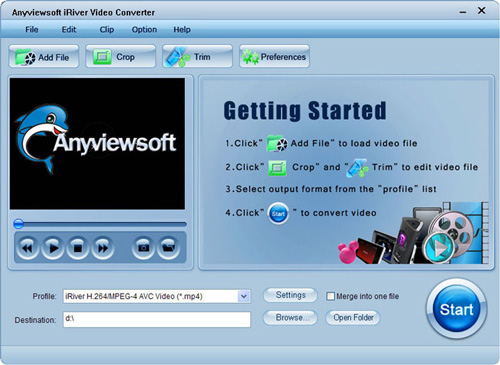 Anyviewsoft iRiver Video Converter 