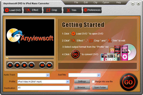 Anyviewsoft DVD to iPod Nano Converter 