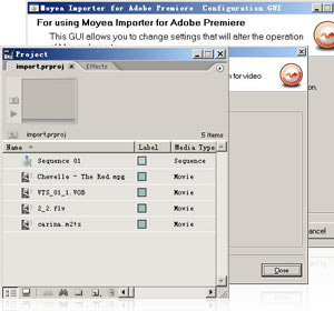 Moyea Importer for Adobe Premiere 