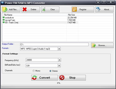 Power RM RAM to MP3 Converter