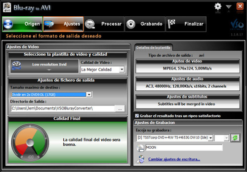 VSO Blu-ray to AVI Converter