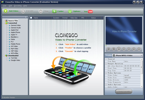 Clone2Go Video to iPhone Converter