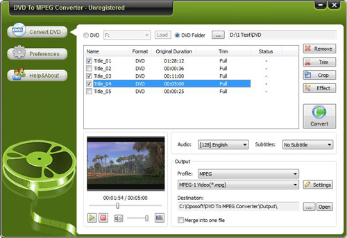 Oposoft DVD to MPEG Converter 