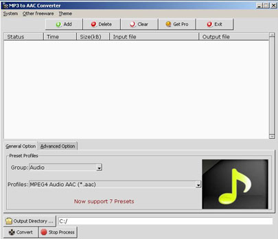 MP3 to AAC Converter 