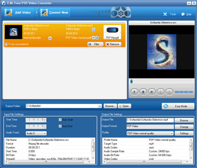 E.M. Free PSP Video Converter
