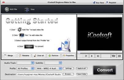 iCoolsoft Ringtones Maker for Mac 