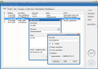 X-Lizard Password Manager 