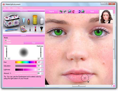 Giao diện của MakeUp Instrument