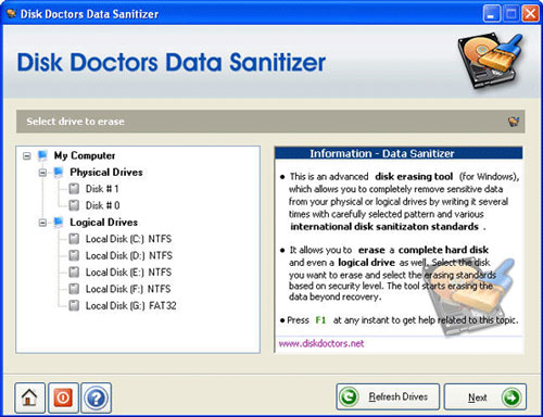 Disk Doctors Data Sanitizer 
