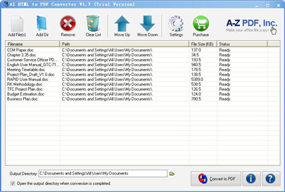 AZ HTML to PDF Converter
