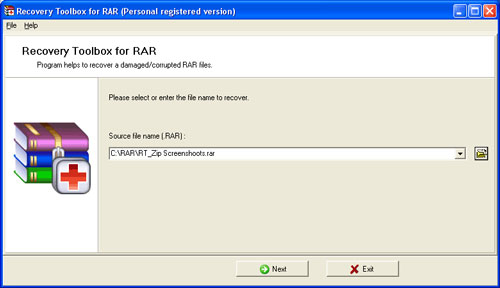 Recovery Toolbox for RAR